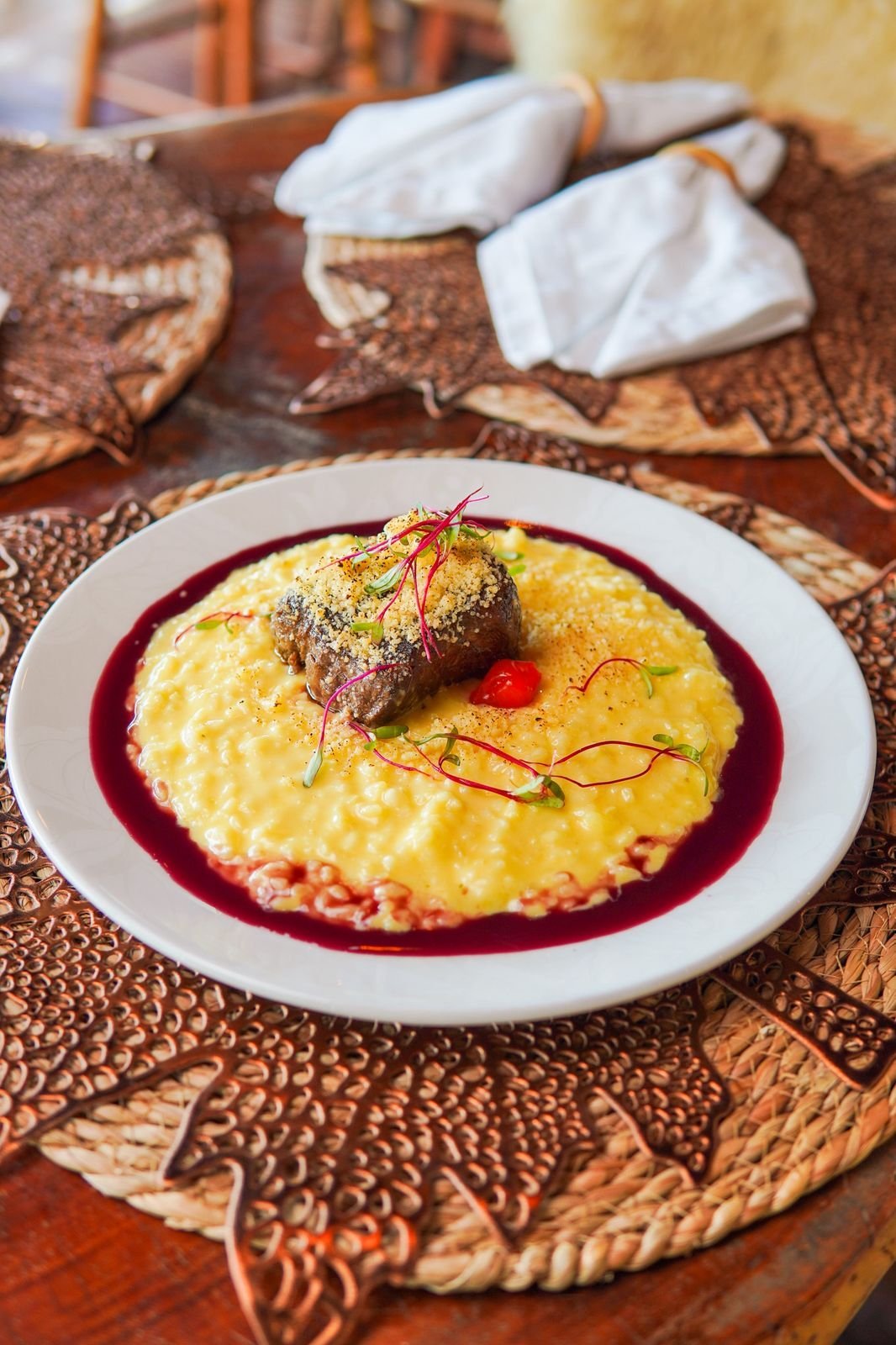 Filé Mignon com Risoto de Parmesão